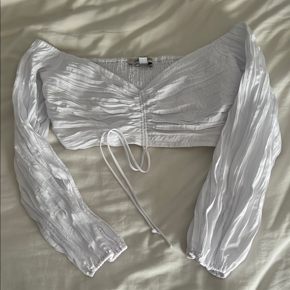 UO White Off-Shoulder Top
